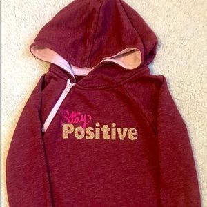 Girl Positivity Burgundy Side Zip Sweatshirt